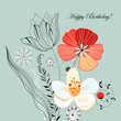 floral greeting card
