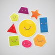 Vector: Cute geometric sticker Cute geometric sticker