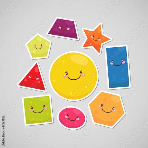 Vektor: Cute geometric sticker Cute geometric sticker