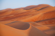Sunset in the beautiful dunes of the United Arab Emirates
