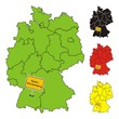 Baden-Württemberg / Deutschland ~ Bundesland ~ Karte