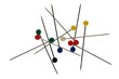Bunte Stecknadeln