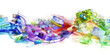 Illustration: Colorful smoke with images Colorful smoke with images