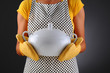 Woman Holding Soup Tureen