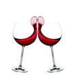 Anstoßen mit Rotwein