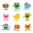 set of cute little monsters 2