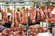 Meat market at Ben Than Market in south Vietnam