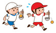 ピンポン球リレー　運動会