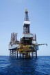 Offshore Jack Up Drilling Rig Over Top of  Production Platform