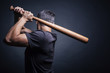 Foto: Man swung the bat Man swung the bat