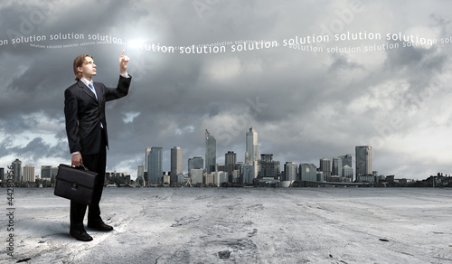 Photo: Businessman and cityscape Businessman and cityscape