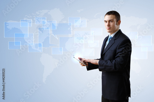 Photo: Businessman making presentation Businessman making presentation