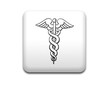 Boton cuadrado blanco simbolo HEALTH