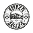 Ibiza grunge rubber stamp