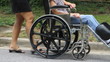 Caregiver Pushing Wheelchair