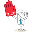 Geschäftsmann, Protest, Stop, Handschuh, Faust