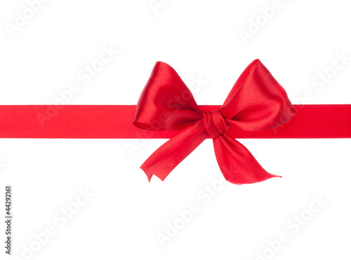 Photo: Festive gift ribbon and bow Festive gift ribbon and bow