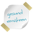 Zettel gesund ernähren