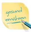 Zettel gesund ernähren