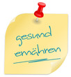 Zettel gesund ernähren
