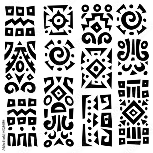 Вектор: Ethnic African geometrically typical pattern Ethnic African geometrically typical pattern