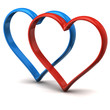 Two heart shape rings