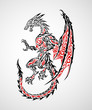 Vector: Dragon Tribal Tattoo 2 Dragon Tribal Tattoo 2