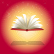 Illustration: Open book with blank pages- school and education concept Open book with blank pages- school and education concept