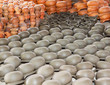 Group of clay pods