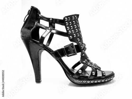 Photo: Black rocker studded heels / high-heeled shoes Black rocker studded heels / high-heeled shoes