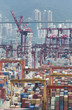 Commercial container port in Hong Kong
