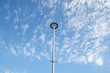 Street light in the blue sky