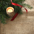 Weihnachtskerze mit Textfreiraum