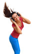 Happy smiling girl dancing