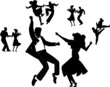 dance party in silhouette