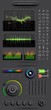 Vector: Infographics elements with media icons and buttons Infographics elements with media icons and buttons