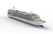 Illustration: cruise ship on white cruise ship on white