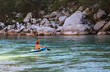 Photo: Kayaking on the Soca river, Slovenia Kayaking on the Soca river, Slovenia