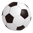 Fußball auf weißen Hintergrund