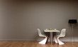 Illustration: interior scene chairs table lamp interior scene chairs table lamp