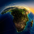 Main air routes in Africa and Madagascar