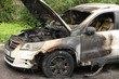 street crime set on fire car Volkswagen