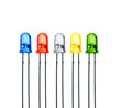 five diode on white background