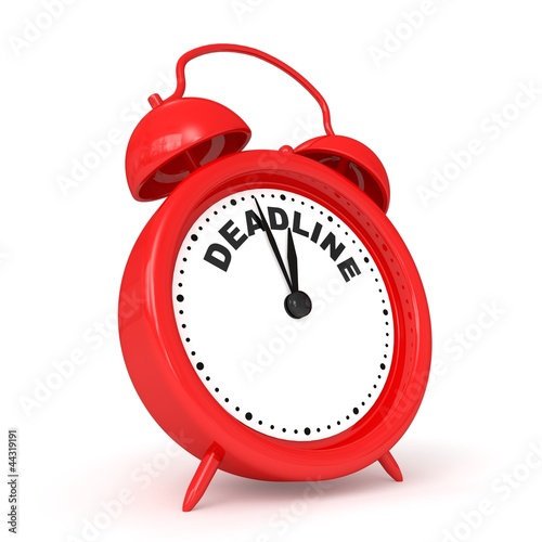 Ilustración: 3d alarm-clock with logo DEADLINE 3d alarm-clock with logo DEADLINE