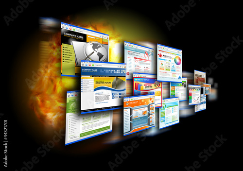 Illustration: Internet Speed Websites on Black Internet Speed Websites on Black