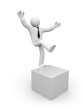 Falling businessman