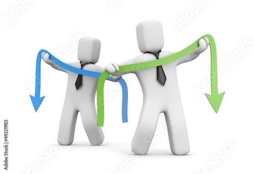 Illustration: Businesspeople tries to revive their business Businesspeople tries to revive their business