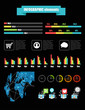 Color infographic elements on black