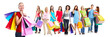 Group of beautiful shopping woman.