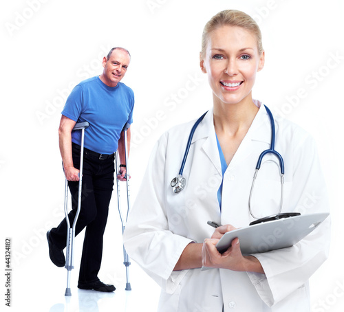 Photo: Doctor and a patient. Doctor and a patient.